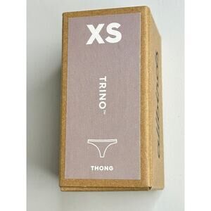 New Allbirds Trino Thong Panty Pink XS Rare Discontinued Merino Tree Blend